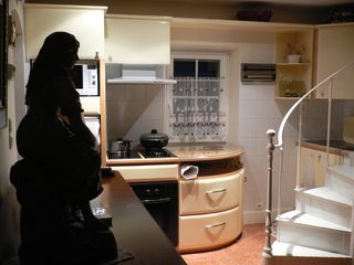 Cuisine en hêtre laqué