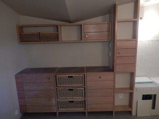 Salle de bains en chêne