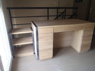 Bureau bois et métal